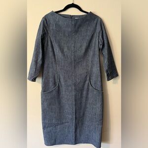 Annette Gortz Blue Back Zip Dress Size 40 / Medium / 8